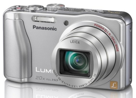 Panasonic LUMIX DMC-ZS20 20x Zoom Camera angle silver