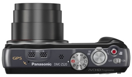 Panasonic LUMIX DMC-ZS20 20x Zoom Camera top