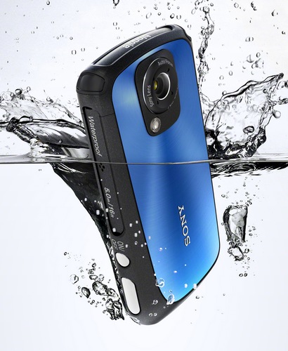 Sony Bloggie Sport HD Rugged 1080p Camcorder blue water