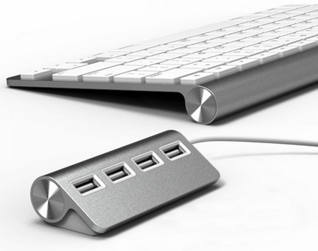 Satechi ST-UHA 4-Port Aluminum USB Hub apple keyboard Satechi ST-UHA 4-Port Aluminum USB Hub apple keyboard