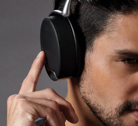 Parrot ZIK Touch-Control Bluetooth Headphones with Active Noise Cancellation in use