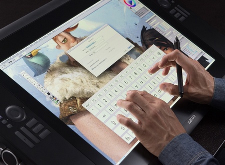Wacom Cintiq 24HD touch Interactive Pen Display typing