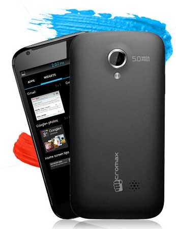 Micromax Superfone Canvas A100 dual-sim android smartphone back Micromax Superfone Canvas A100 dual-sim android smartphone back