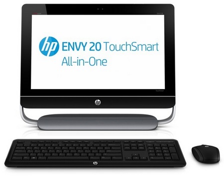 HP ENVY 20 TouchSmart touchscreen all-in-one pc front HP ENVY 20 TouchSmart touchscreen all-in-one pc front