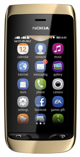 Nokia Asha 308 S40 Touchscreen Phone dual sim front