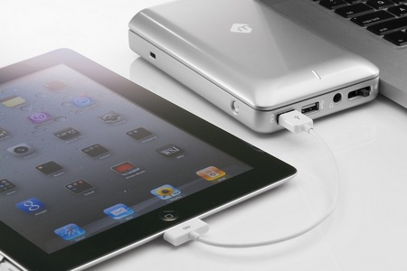mLogic mDock Docking Station and Backup Drive for MacBook Pro in use ipad
