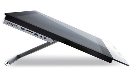 Acer Aspire 7600U Touchscreen Windows 8 All-in-one PC tilt Acer Aspire 7600U Touchscreen Windows 8 All-in-one PC tilt