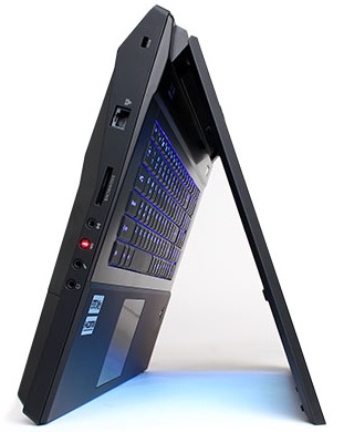 CyberPower Fang III Taipan Gaming Notebook with dual NVIDIA Graphics side