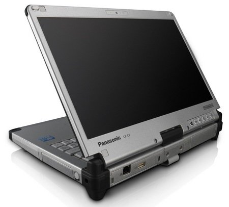 Panasonic Toughbook CF-C2 Windows 8 Semi-rugged Convertible Tablet PC flipped