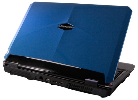 Maingear NOMAD 15 Gaming Notebook powered by Core i7 and GeForce GTX GPU blue