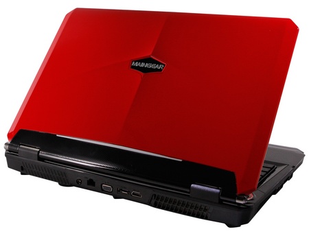 Maingear NOMAD 15 Gaming Notebook powered by Core i7 and GeForce GTX GPU red