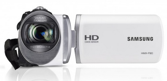 Samsung HMX-F90 720p Camcorder with 52x Optical Zoom front