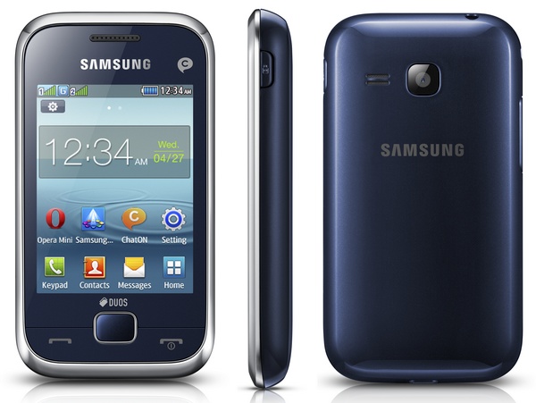 Samsung REX 60 (GT-C3312R) smart feature phone blue