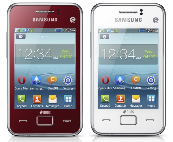 Samsung REX 80 (GT-S5222R) Smart Feature phone red white